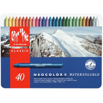 瑞士CARAN d'ACHE卡達NEOCOLOR專業水溶性蠟筆(多種選擇)