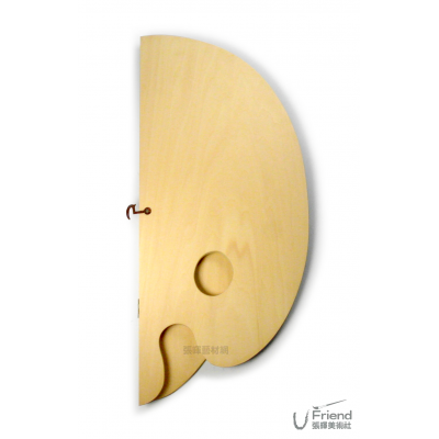  油畫壓克力用木製調色盤(橢圓/折疊)