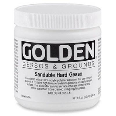 Golden高登Sandable Hard Gesso壓克力可打磨硬質打底劑(237ml 3551-5/946ml 3551-7/3.78L 3551-8)