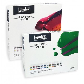 Liquitex麗可得Heavy/Soft Body Acrylic壓克力顏料盒裝12色*22ml