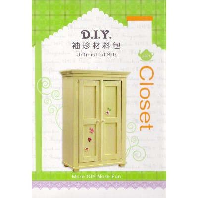 DIY袖珍材料包Closet/衣橱/衣櫃(NO.4801)