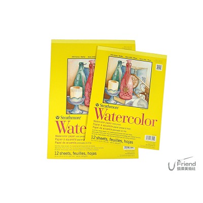 美國strathmore絲蒂摩300系列水彩膠裝畫本(亮黃色)