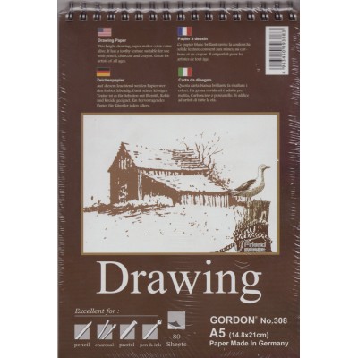德國GORDON雙色環裝素描本(A5/308)