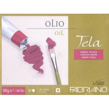 Fabriano法比亞諾Tela無酸油畫本畫布紋300g10張#680