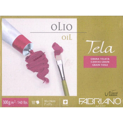 Fabriano法比亞諾Tela無酸油畫本畫布紋300g10張#680