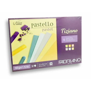 Fabriano法比亞諾Tiziano Pastel粉彩畫本160g淺6色30張A4-A3#460