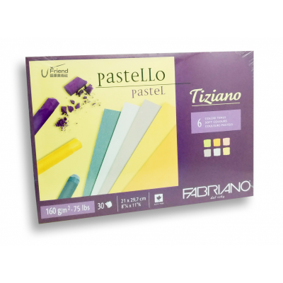 Fabriano法比亞諾Tiziano Pastel粉彩畫本160g淺6色30張A4-A3#460