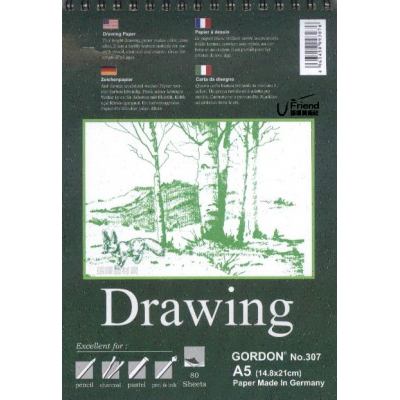德國GORDON雙色環裝素描本(A5/No.307)