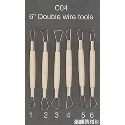 雙頭兩用陶藝工具6入(C04)