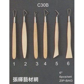 陶藝工具/6"兩用木刀(6入/C30B)