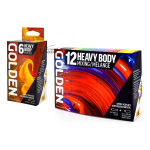 Golden高登Heavy Body Artist Acrylics重稠壓克力顏料22ml盒裝6-12色