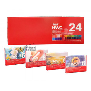 Holbein好賓HWC Granulating Colors沉澱分離色專家透明水彩5ml盒裝6-24色#WG5