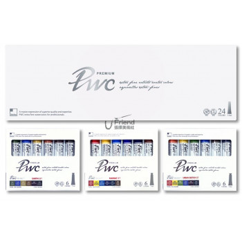 ShinHan新韓PWC Premium頂級專家管狀透明水彩7.5ml盒裝6-24色