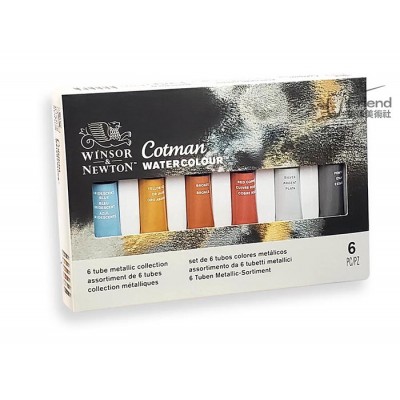 Coatman歌文Watercolour Metallic Colours金屬色系管狀水彩盒裝6色8ml#0390703