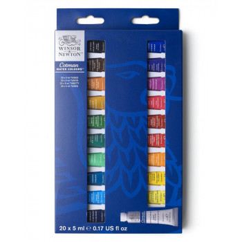 Winsor&Newton溫莎牛頓Cotman Watercolors管狀水彩顏料5ml盒裝20色