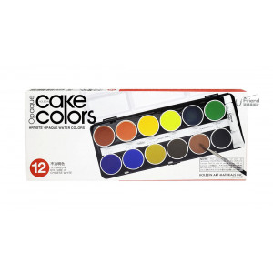 Holbein好賓Opaque Cake Colors不透明餅塊水彩顏料6ml盒裝12色