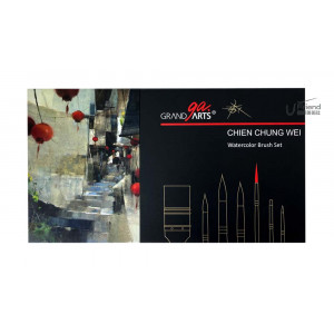 馬可威Grand Arts簡忠威聯名水彩畫筆盒裝7支組#GCASET預購中01/13出貨