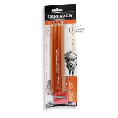 General's將軍牌Charcoal Pencil Set炭精筆組合吊卡包#557S-ABP