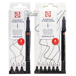 Talens泰倫斯Pigment Fineliner黑色代針筆盒裝3-6支組 Talens泰倫斯Pigment Fineliner黑色代針筆盒裝3-6支組