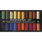 法國Sennelier申內利爾手工短杆色盒裝粉彩(20色)